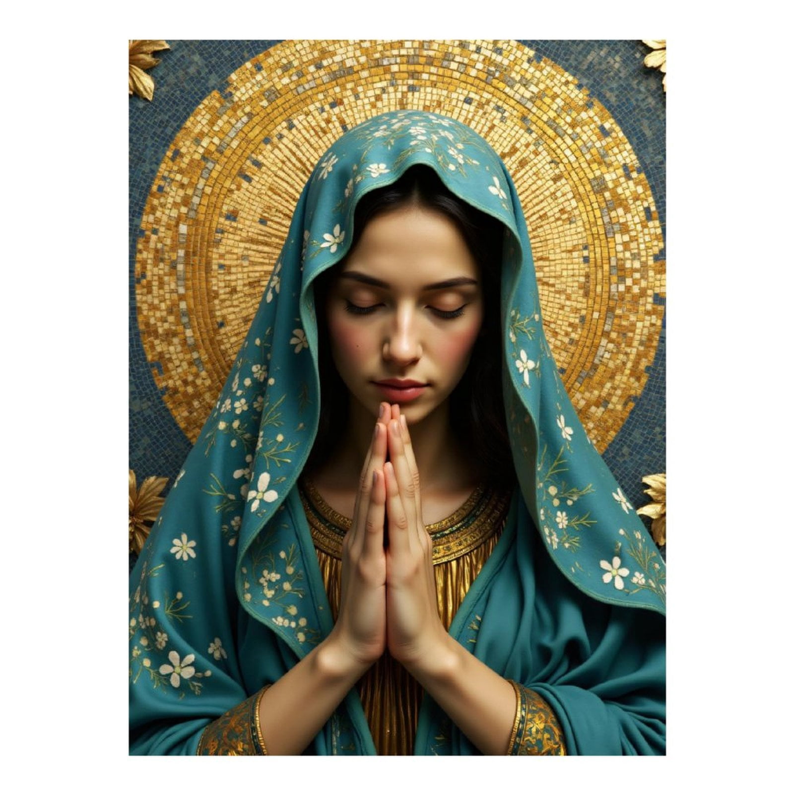 Diamond Art Kits for Adults - 5d Woman Praying Mosaic Art Diamond Painting for Adults, Diamond Art for Adults Beginners, Diamond Painting Kits for Adults for Home Wall Decor