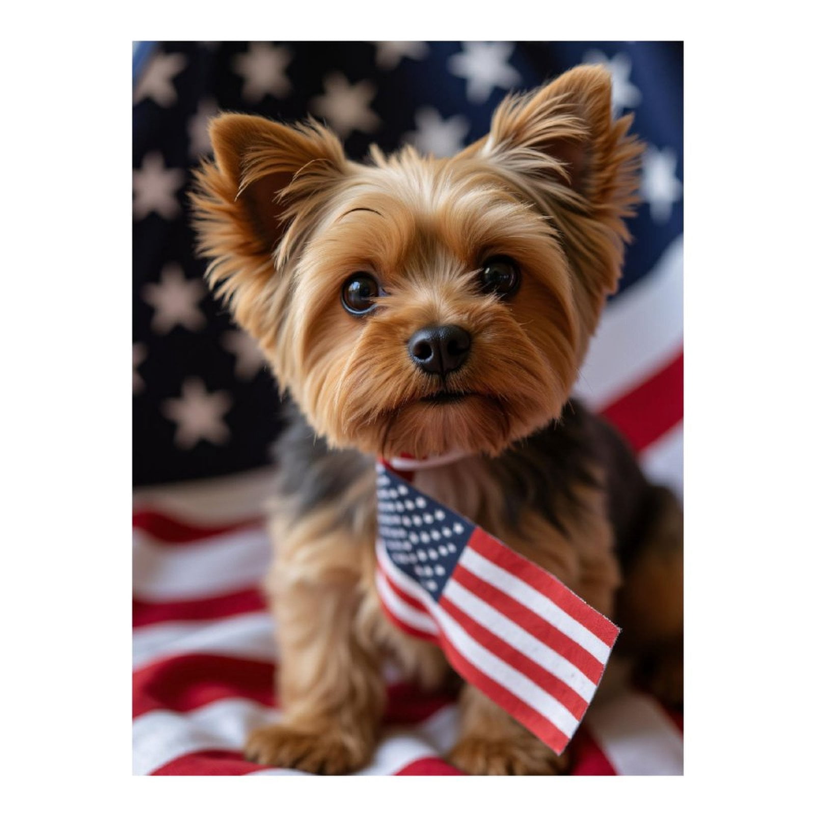 Diamond Art Kits for Adults - 5d Yorkshire Terrier Patriotic Paws Diamond Painting for Adults, Diamond Art for Adults Beginners, Diamond Painting Kits for Adults for Home Wall Decor