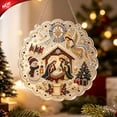 thumbnail image 1 of Diamond Art Kits for Adults, 8 Inch Christmas Pearl Suncatcher Kit, Nativity Acrylic Window Hanging Ornament, DIY Xmas Holiday Craft, Christmas Home Window Wall Decor for Festive Party Decoration, 1 of 8