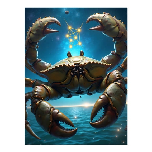 Diamond Art Kits for Adults - Abstract Classic Crab Print No.34 5D Frameless Dimond Painting Kit for Adults Beginner, Round Diamond Kits for Home Wall Decor, Gift for Women