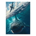 thumbnail image 1 of Diamond Art Kits for Adults, Airplane SharkDiamond Painting Kits for Beginners, Frameless Round 5D Full Drill Diamonds Art Gem Art Crafts Home Decor Gifts, 1 of 8