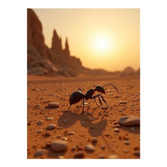 Diamond Art Kits for Adults, Ant Desert Sunset Rocky Landscape 5D Diamond Painting Kits for Adults Beginners, DIY Full Drill Diamond Painting, Gem Art and Crafts 12x16