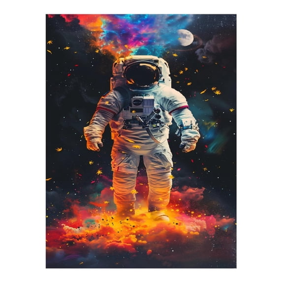 Diamond Art Kits for Adults, Astronaut Cosmic RainbowDiamond Painting Kits for Beginners, Frameless Round 5D Full Drill Diamonds Art Gem Art Crafts Home Decor Gifts