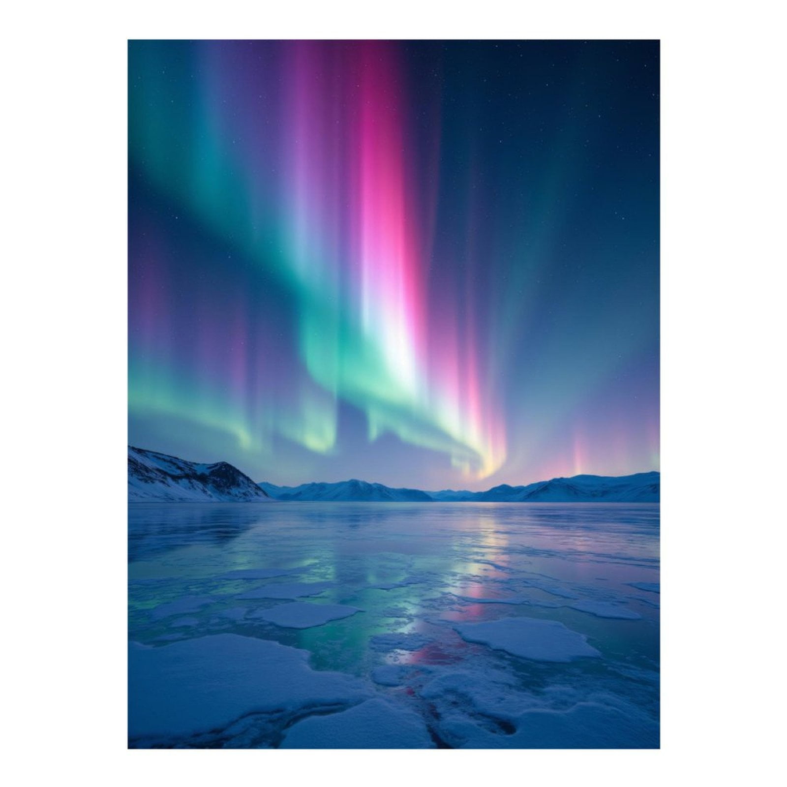 Diamond Art Kits for Adults, Aurora Borealis Over Frozen Landscape 5D Diamond Painting Kits for Adults Beginners, DIY Full Drill Diamond Painting, Gem Art and Crafts 12x16
