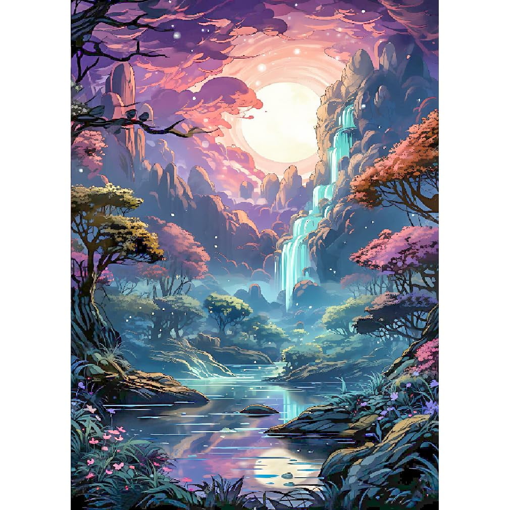 Diamond Art Kits for Adults - Aurora Lake Landscape Diamond Painting ...