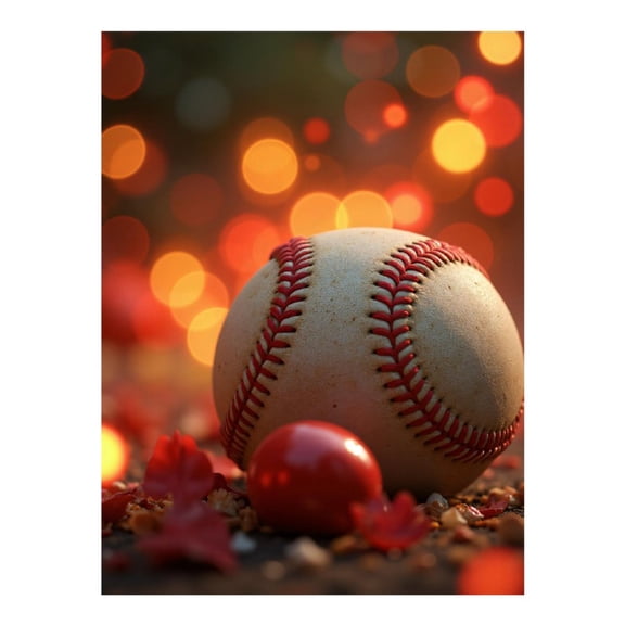 Diamond Art Kits for Adults - Baseball Autumn Bokeh Background 5d Diamond Painting for Adults, Diamond Art for Adults Beginners, Frameless Diamond Painting Kits for Adults for Home Wall Decor