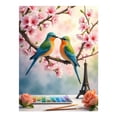 thumbnail image 1 of Diamond Art Kits for Adults, Birds Blossoms Watercolor Paris Charm 5D Diamond Painting Kits for Adults Beginners, DIY Full Drill Diamond Painting, Gem Art and Crafts 12x16, 1 of 7