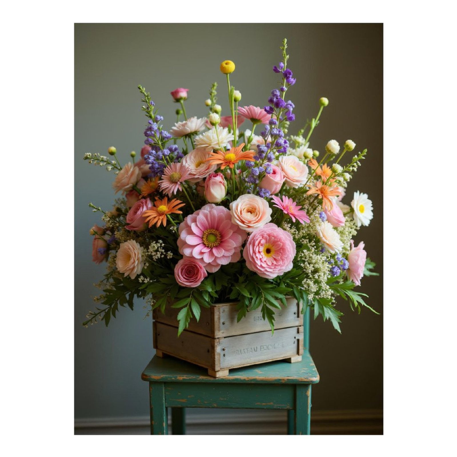 Diamond Art Kits for Adults - Blooming Floral Arrangement Display 5d Diamond Painting for Adults, Diamond Art for Adults Beginners, Frameless Diamond Painting Kits for Adults for Home Wall Decor