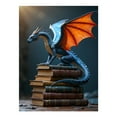 thumbnail image 1 of Diamond Art Kits for Adults, Blue Dragon Perched On Books 5D Diamond Painting Kits for Adults Beginners, DIY Full Drill Diamond Painting, Gem Art and Crafts 12x16, 1 of 7