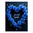 thumbnail image 1 of Diamond Art Kits for Adults, Blue Rose Heart Pure Love 5D Diamond Painting Kits for Adults Beginners, DIY Full Drill Diamond Painting, Gem Art and Crafts 12x16, 1 of 7