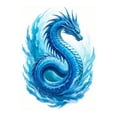thumbnail image 1 of Diamond Art Kits for Adults, Blue Serpent Water Dragon Art 5D Diamond Painting Kits for Adults Beginners, DIY Full Drill Diamond Painting, Gem Art and Crafts 12x16, 1 of 7