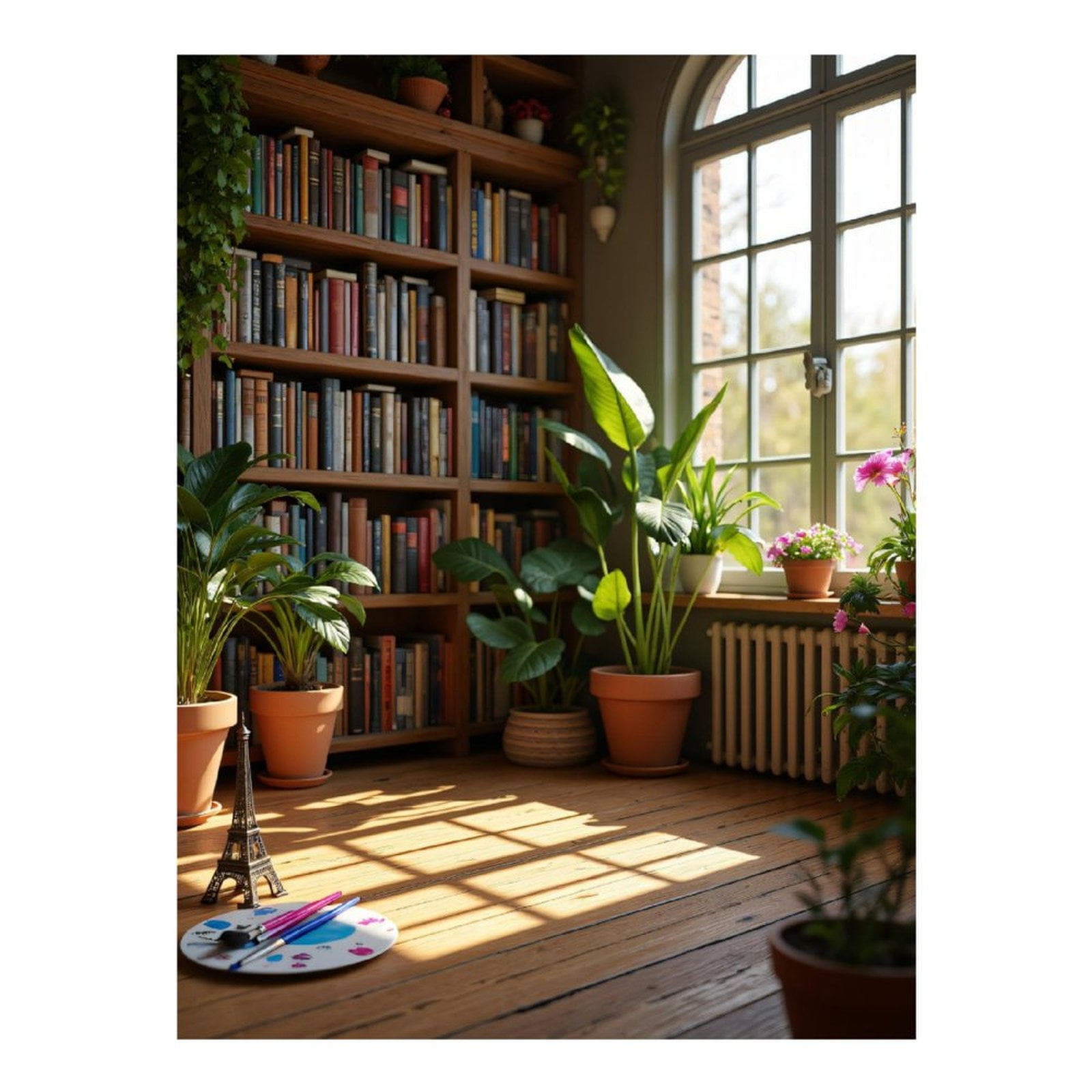 Diamond Art Kits for Adults, Books Plants Sunlit Room Decor 5D Diamond Painting Kits for Adults Beginners, DIY Full Drill Diamond Painting, Gem Art and Crafts 12x16