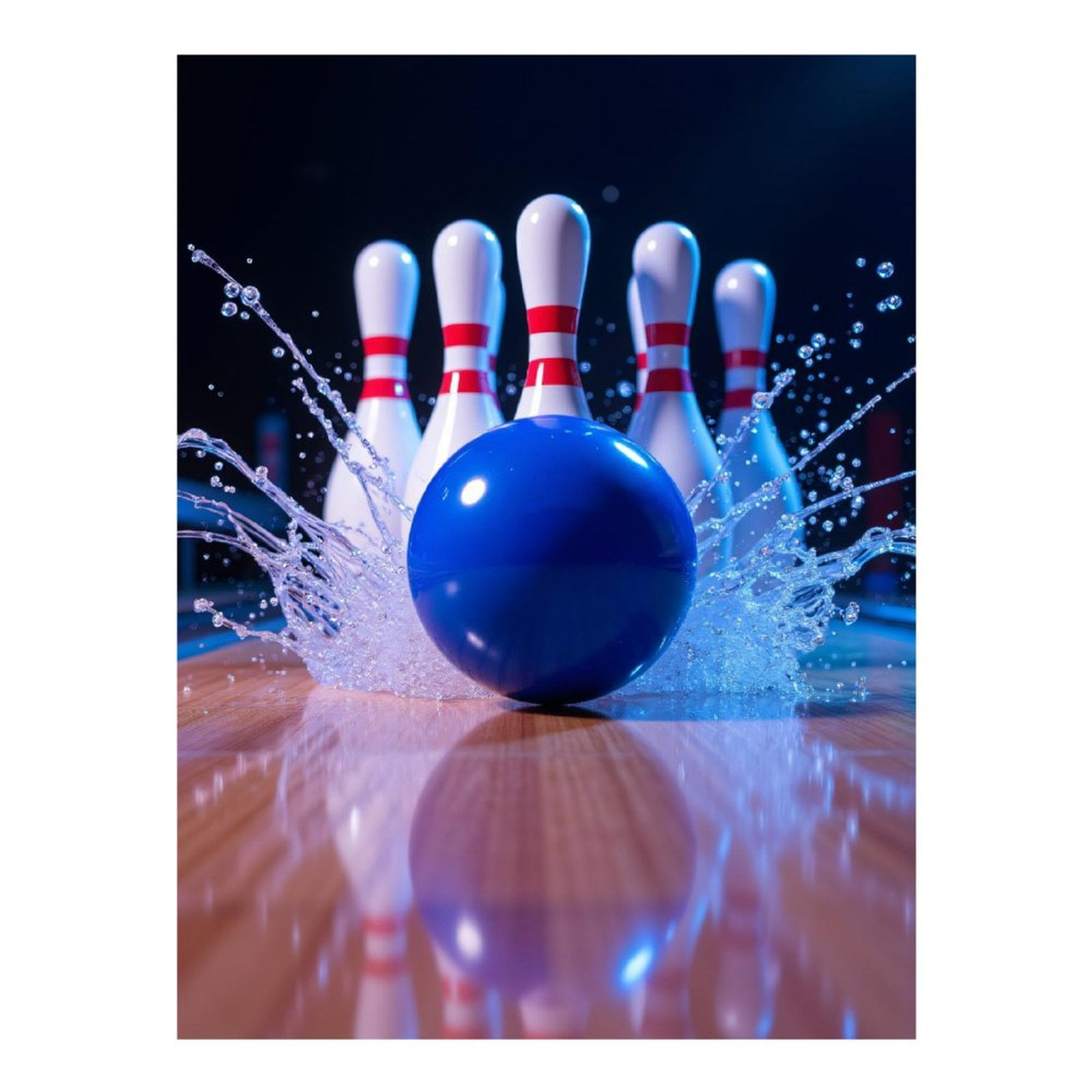 Diamond Art Kits for Adults, Bowling Blue Strike Splash 5D Diamond Painting Kits for Adults Beginners, DIY Full Drill Diamond Painting, Gem Art and Crafts 12x16