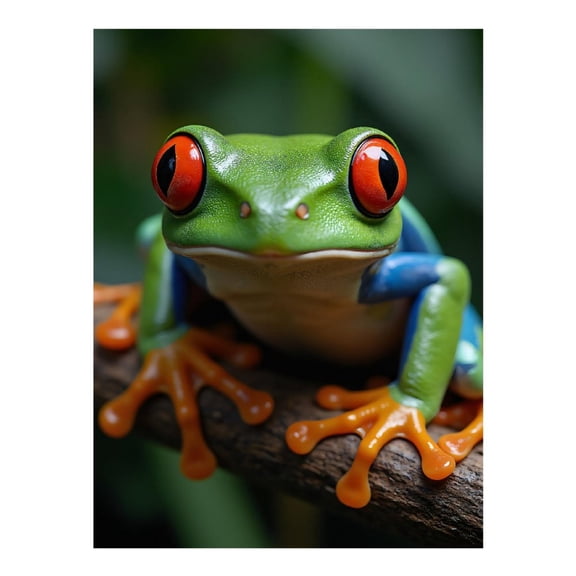 Diamond Art Kits for Adults, Bright Tree Frog Portrait 5D Diamond Painting Kits for Adults Beginners, DIY Full Drill Diamond Painting, Gem Art and Crafts 12x16