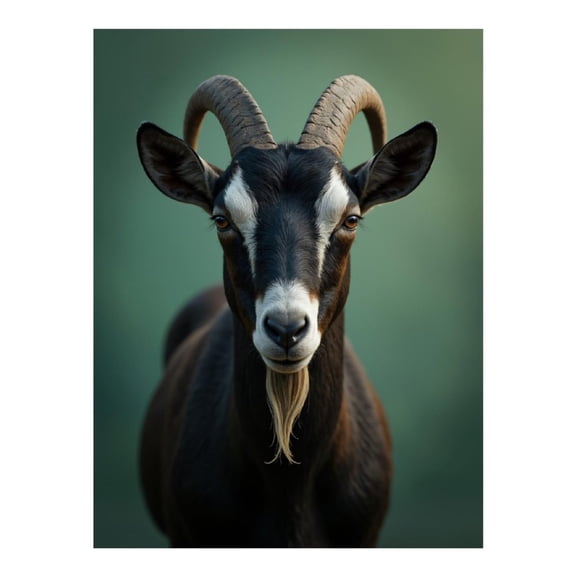 Diamond Art Kits for Adults, Brown Goat Portrait Green Background 5D Diamond Painting Kits for Adults Beginners, DIY Full Drill Diamond Painting, Gem Art and Crafts 12x16