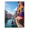 thumbnail image 1 of Diamond Art Kits for Adults, Canal Gondola Red White Awnings Flowers 5D Diamond Painting Kits for Adults Beginners, DIY Full Drill Diamond Painting, Gem Art and Crafts 12x16, 1 of 7