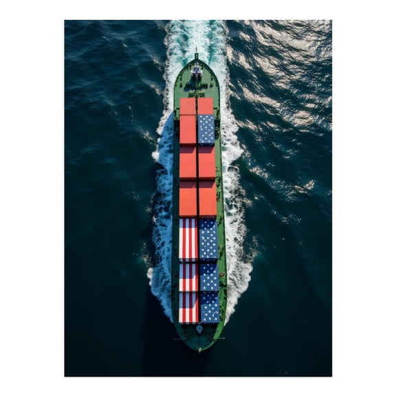 Diamond Art Kits for Adults, Cargo Ship Aerial View Ocean Journey 5D Diamond Painting Kits for Adults Beginners, DIY Full Drill Diamond Painting, Gem Art and Crafts 12x16