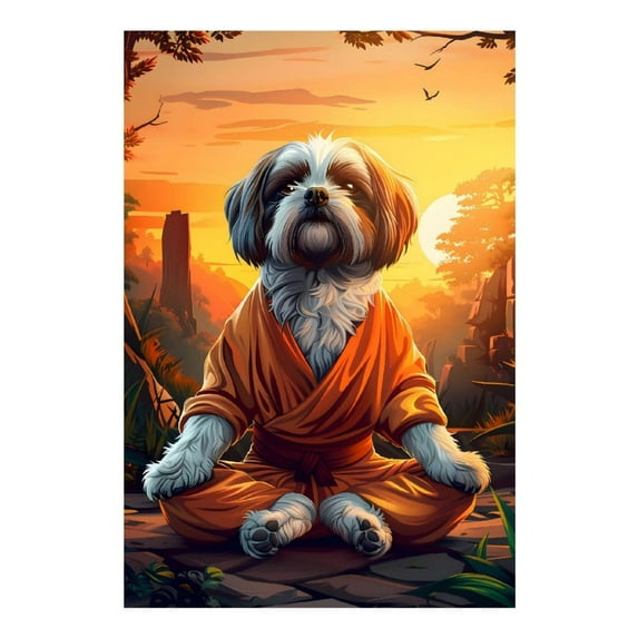 Diamond Art Kits for Adults, Cartoon Puppy SunsetDiamond Painting Kits for Beginners, Frameless Round 5D Full Drill Diamonds Art Gem Art Crafts Home Decor Gifts