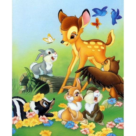 Diamond Art Kits for Adults, Cartoon animal Diamond Painting Kit, 12 x 16 Inch Fawn Gem Art for Beginners, Stress Relief, 5D Full Round Drill DIY Craft, Cute Wall Decor, Creative Gift