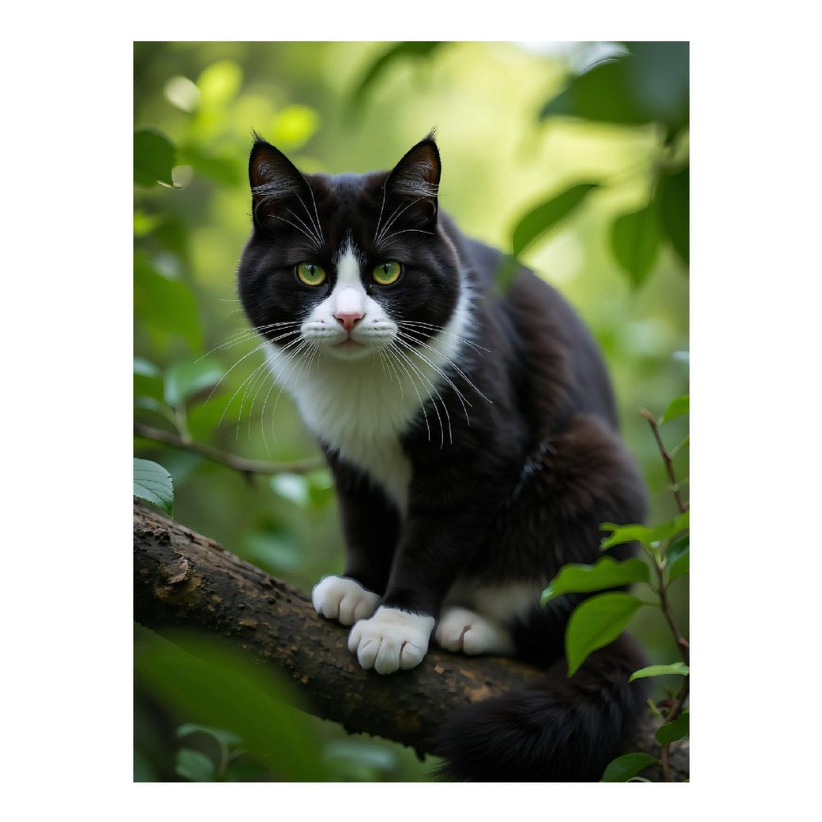 Diamond Art Kits for Adults, Cat In Greenery Alert Eyes 5D Diamond Painting Kits for Adults Beginners, DIY Full Drill Diamond Painting, Gem Art and Crafts 12x16