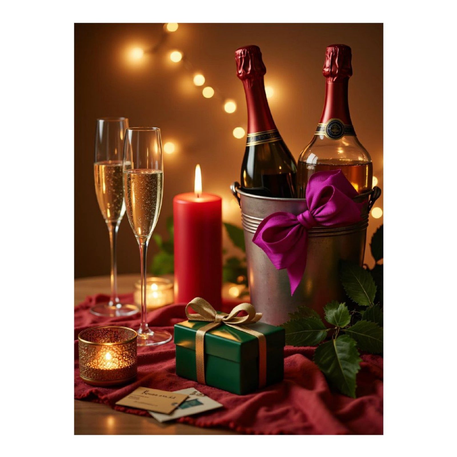 Diamond Art Kits for Adults, Celebration Champagne Candle Decor 5D Diamond Painting Kits for Adults Beginners, DIY Full Drill Diamond Painting, Gem Art and Crafts 12x16