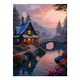 thumbnail image 1 of Diamond Art Kits for Adults, Charming Cottage Evening Reflection 5D Diamond Painting Kits for Adults Beginners, DIY Full Drill Diamond Painting, Gem Art and Crafts 12x16, 1 of 7