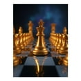 thumbnail image 1 of Diamond Art Kits for Adults, Chess Board Gold Pieces Blue Background 5D Diamond Painting Kits for Adults Beginners, DIY Full Drill Diamond Painting, Gem Art and Crafts 12x16, 1 of 7