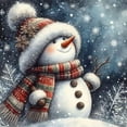 thumbnail image 1 of Diamond Art Kits for Adults, Christmas Diamond Painting Kits for Beginners, Snowman Diamonds Art Painting Kits, 5D Round Full Drill Crafts Kits Home Decor Gifts 12x12inch, 1 of 14