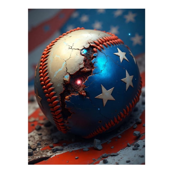 Diamond Art Kits for Adults - Classic Baseball Print No.58 5D Frameless Dimond Painting Kit for Adults Beginner, Round Diamond Kits for Home Wall Decor, Gift for Women