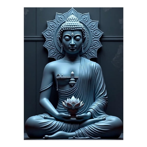 Diamond Art Kits for Adults - Classic Buddha Slate Print No.38 5D Frameless Dimond Painting Kit for Adults Beginner, Round Diamond Kits for Home Wall Decor, Gift for Women