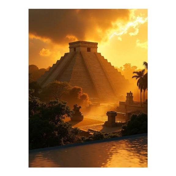 Diamond Art Kits for Adults - Classic Pyramid Print No.4 5D Frameless Dimond Painting Kit for Adults Beginner, Round Diamond Kits for Home Wall Decor, Gift for Women