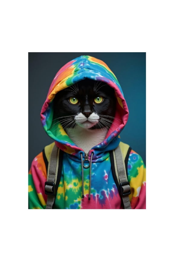 Diamond Art Kits for Adults, Colorful Cat Hoodie Backpack Style 5D Diamond Painting Kits for Adults Beginners, DIY Full Drill Diamond Painting, Gem Art and Crafts 12x16