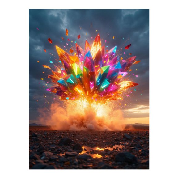 Diamond Art Kits for Adults, Colorful Crystal Explosion Sky 5D Diamond Painting Kits for Adults Beginners, DIY Full Drill Diamond Painting, Gem Art and Crafts 12x16
