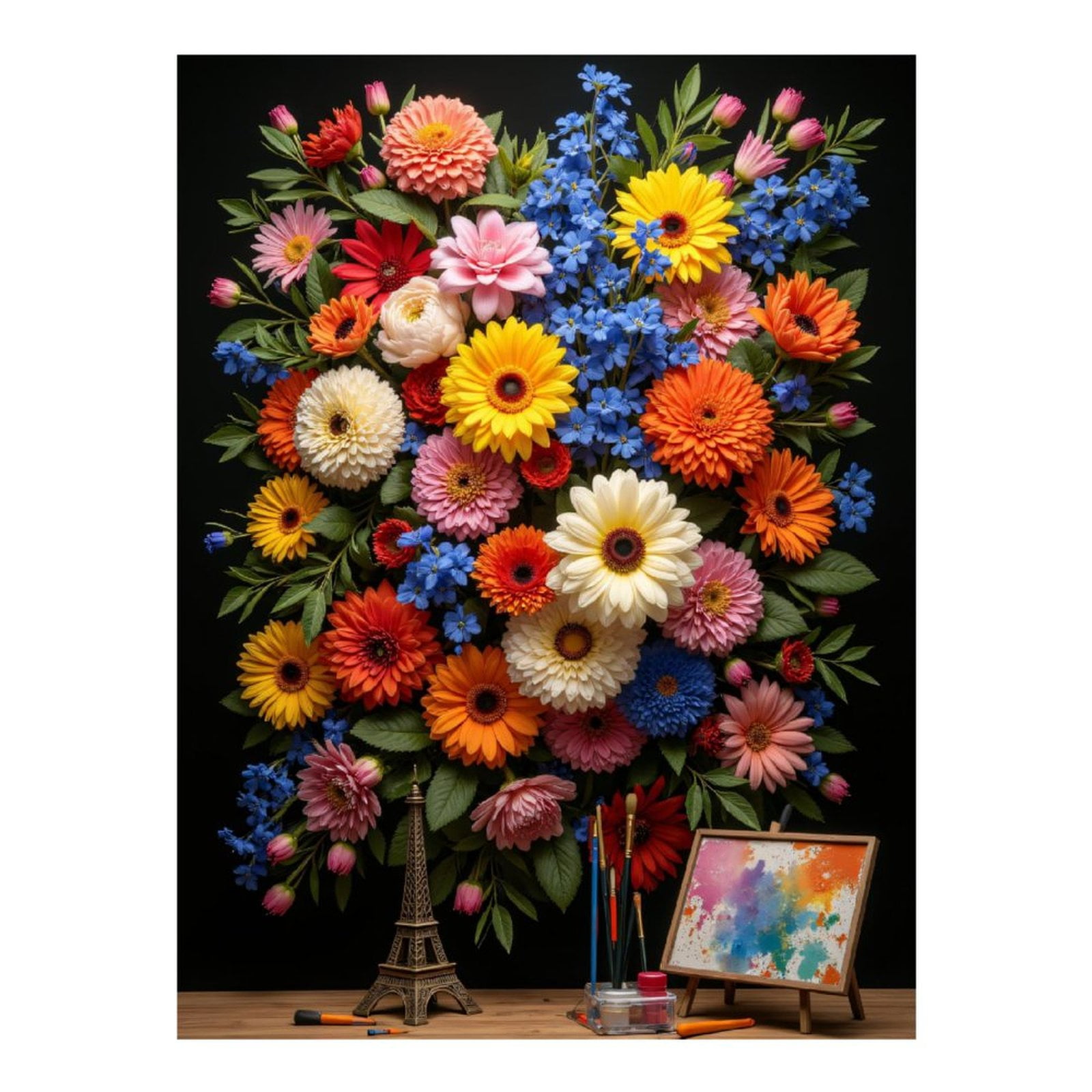 Diamond Art Kits for Adults, Colorful Floral Art Tools Canvas 5D Diamond Painting Kits for Adults Beginners, DIY Full Drill Diamond Painting, Gem Art and Crafts 12x16