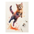 thumbnail image 1 of Diamond Art Kits for Adults, Colorful Jumping Cat Painting Art 5D Diamond Painting Kits for Adults Beginners, DIY Full Drill Diamond Painting, Gem Art and Crafts 12x16, 1 of 7