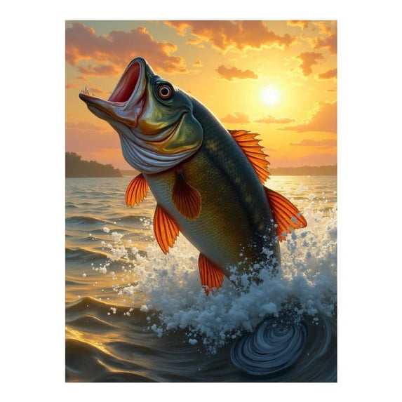 Diamond Art Kits for Adults - Cool Bass Print No.9 5D Frameless Dimond Painting Kit for Adults Beginner, Round Diamond Kits for Home Wall Decor, Gift for Women