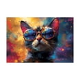 thumbnail image 1 of Diamond Art Kits for Adults, Cool Cat With SunglassesDiamond Painting Kits for Beginners, Frameless Round 5D Full Drill Diamonds Art Pictures Gem Art Crafts Home Decor Gifts, 1 of 8