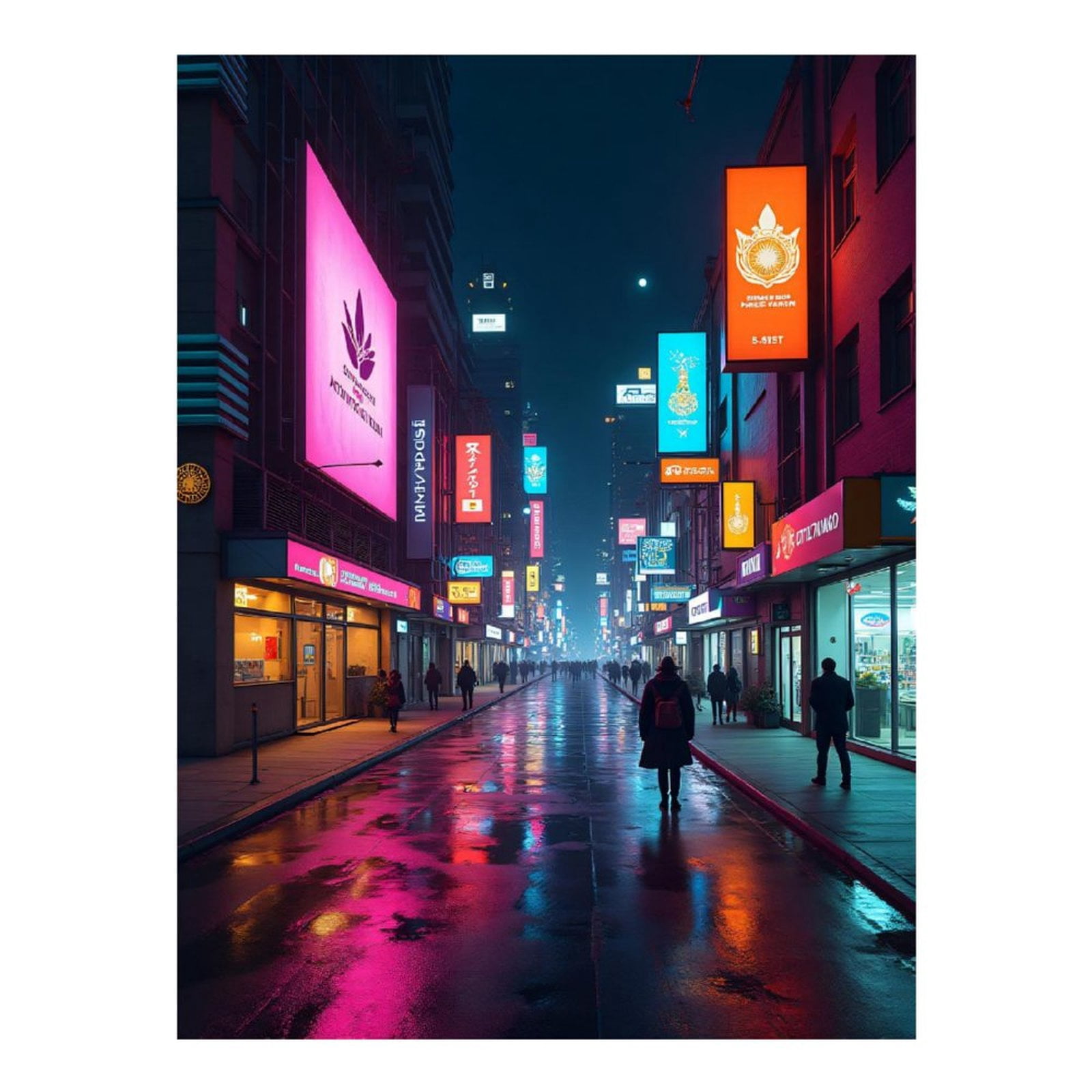 Diamond Art Kits for Adults - Cool Cyberpunk Cityscape Print No.102 5D Frameless Dimond Painting Kit for Adults Beginner, Round Diamond Kits for Home Wall Decor, Gift for Women