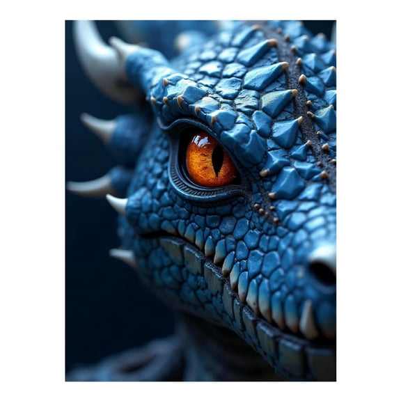 Diamond Art Kits for Adults - Cool Dragon Eye Blue Print No.109 5D Frameless Dimond Painting Kit for Adults Beginner, Round Diamond Kits for Home Wall Decor, Gift for Women