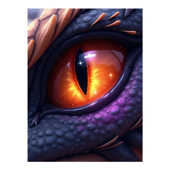 Diamond Art Kits for Adults - Cool Dragon Eye Print No.286 5D Frameless Dimond Painting Kit for Adults Beginner, Round Diamond Kits for Home Wall Decor, Gift for Women