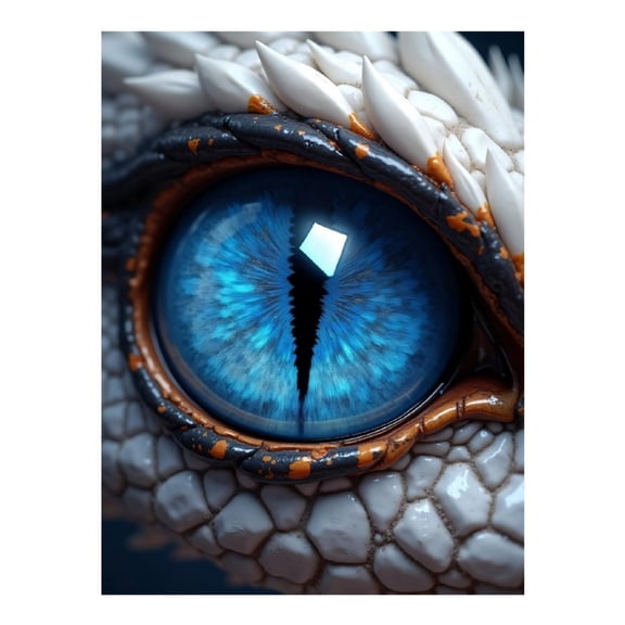 Diamond Art Kits for Adults - Cool Dragon Eye Print No.574 5D Frameless Dimond Painting Kit for Adults Beginner, Round Diamond Kits for Home Wall Decor, Gift for Women