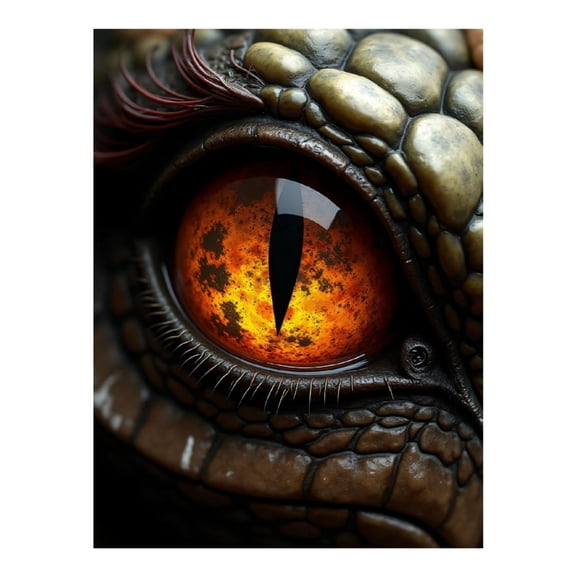 Diamond Art Kits for Adults - Cool Dragon Eye Print No.575 5D Frameless Dimond Painting Kit for Adults Beginner, Round Diamond Kits for Home Wall Decor, Gift for Women