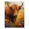 thumbnail image 1 of Diamond Art Kits for Adults, Cow Pasture Orange Flowers 5D Diamond Painting Kits for Adults Beginners, DIY Full Drill Diamond Painting, Gem Art and Crafts 12x16, 1 of 7