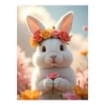 thumbnail image 1 of Diamond Art Kits for Adults - Cute Bunny Flower Crown Garden 5d Diamond Painting for Adults, Diamond Art for Adults Beginners, Frameless Diamond Painting Kits for Adults for Home Wall Decor, 1 of 7