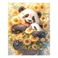 Diamond Art Kits for Adults, Cute Panda Sunflower Frameless Waterproof