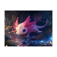 thumbnail image 1 of Diamond Art Kits for Adults, Cute Pink Fantasy AxolotlDiamond Painting Kits for Beginners, Frameless Round 5D Full Drill Diamonds Art Pictures Gem Art Crafts Home Decor Gifts, 1 of 8