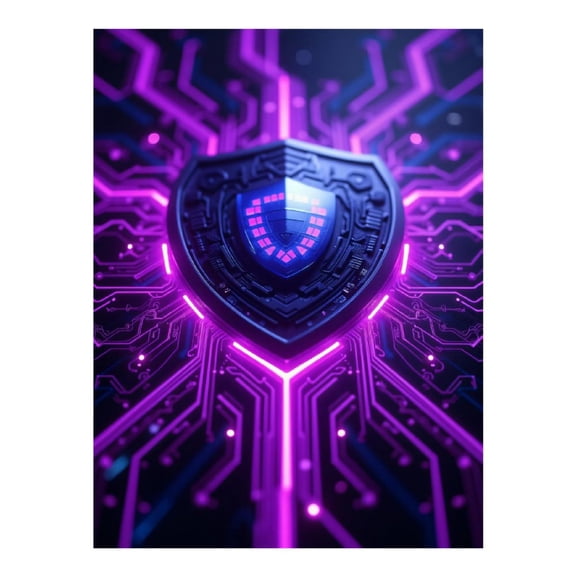 Diamond Art Kits for Adults - Cyber Shield Neon Circuitry 5d Diamond Painting for Adults, Diamond Art for Adults Beginners, Frameless Diamond Painting Kits for Adults for Home Wall Decor