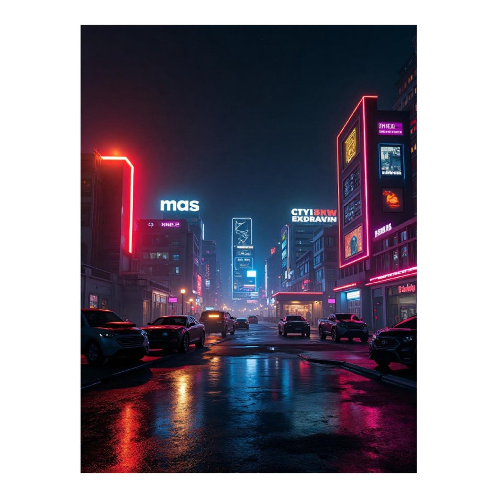 Diamond Art Kits for Adults - Cyberpunk Cityscape Print No.103 5D Frameless Dimond Painting Kit for Adults Beginner, Round Diamond Kits for Home Wall Decor, Gift for Women