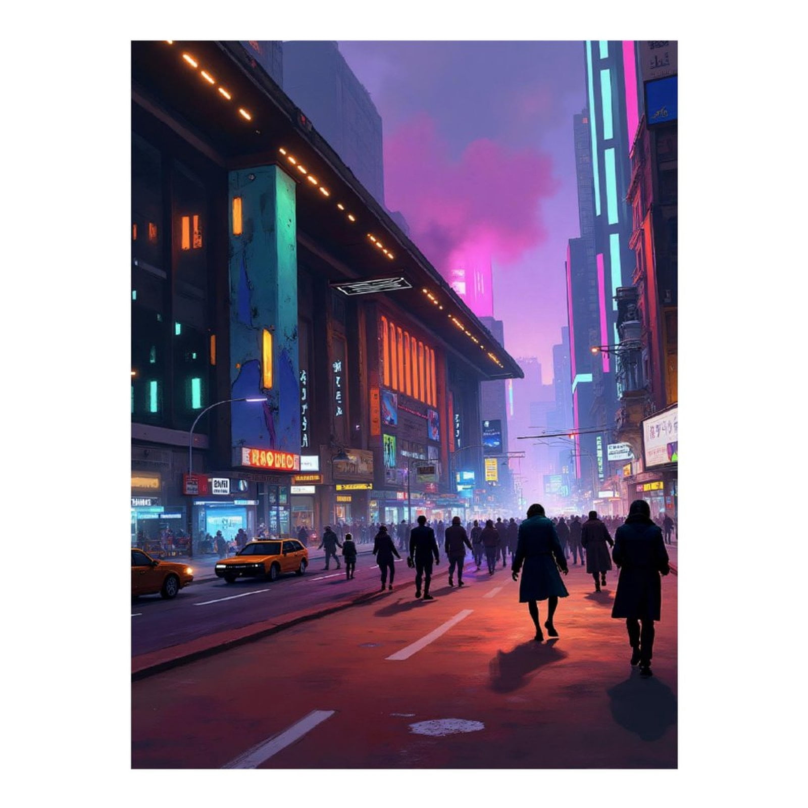Diamond Art Kits for Adults - Cyberpunk Cityscape Print No.13 5D Frameless Dimond Painting Kit for Adults Beginner, Round Diamond Kits for Home Wall Decor, Gift for Women