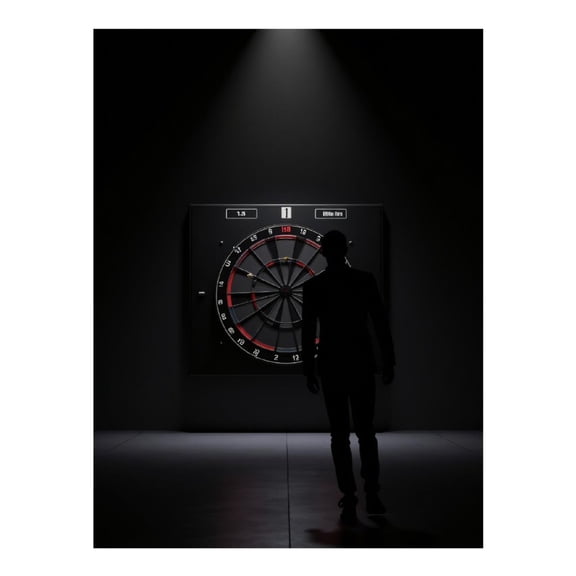 Diamond Art Kits for Adults, Dark Room Dart Board Silhouette 5D Diamond Painting Kits for Adults Beginners, DIY Full Drill Diamond Painting, Gem Art and Crafts 12x16